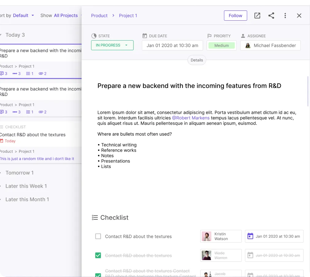 Comandante Project management software