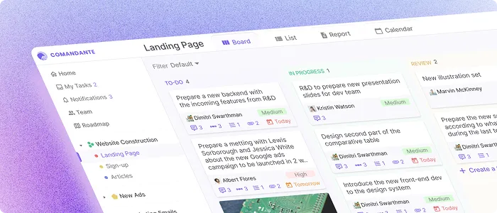 Comandante Project management software